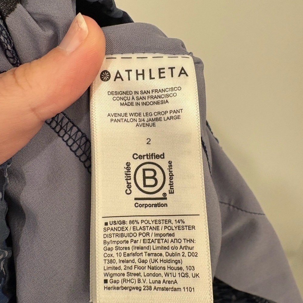 Athleta Avenue Wide Leg Cropped Pant Size 2 - Picture 10 of 11